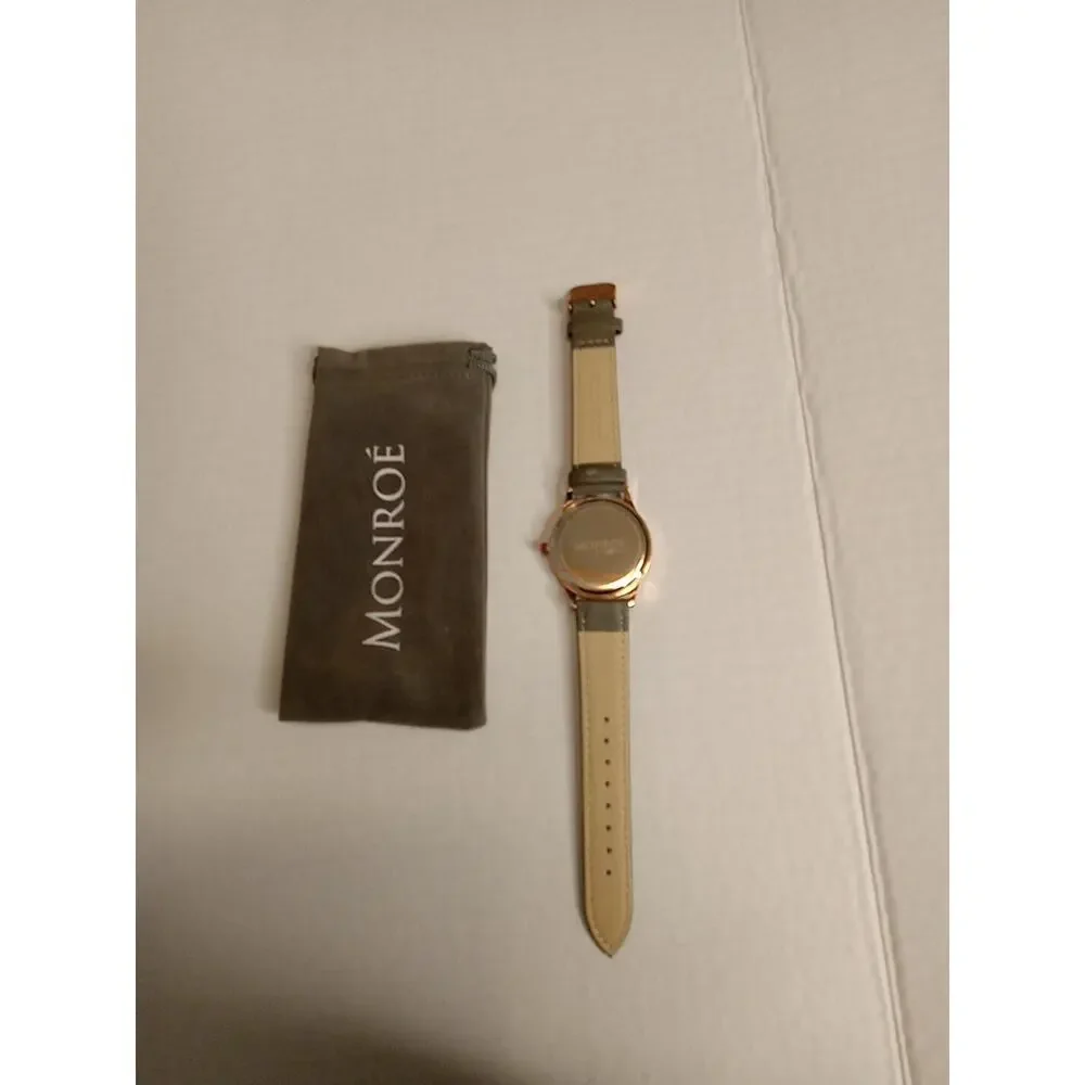 MONROE By Moestro Classique Collection Watch Genuine Leather Band-